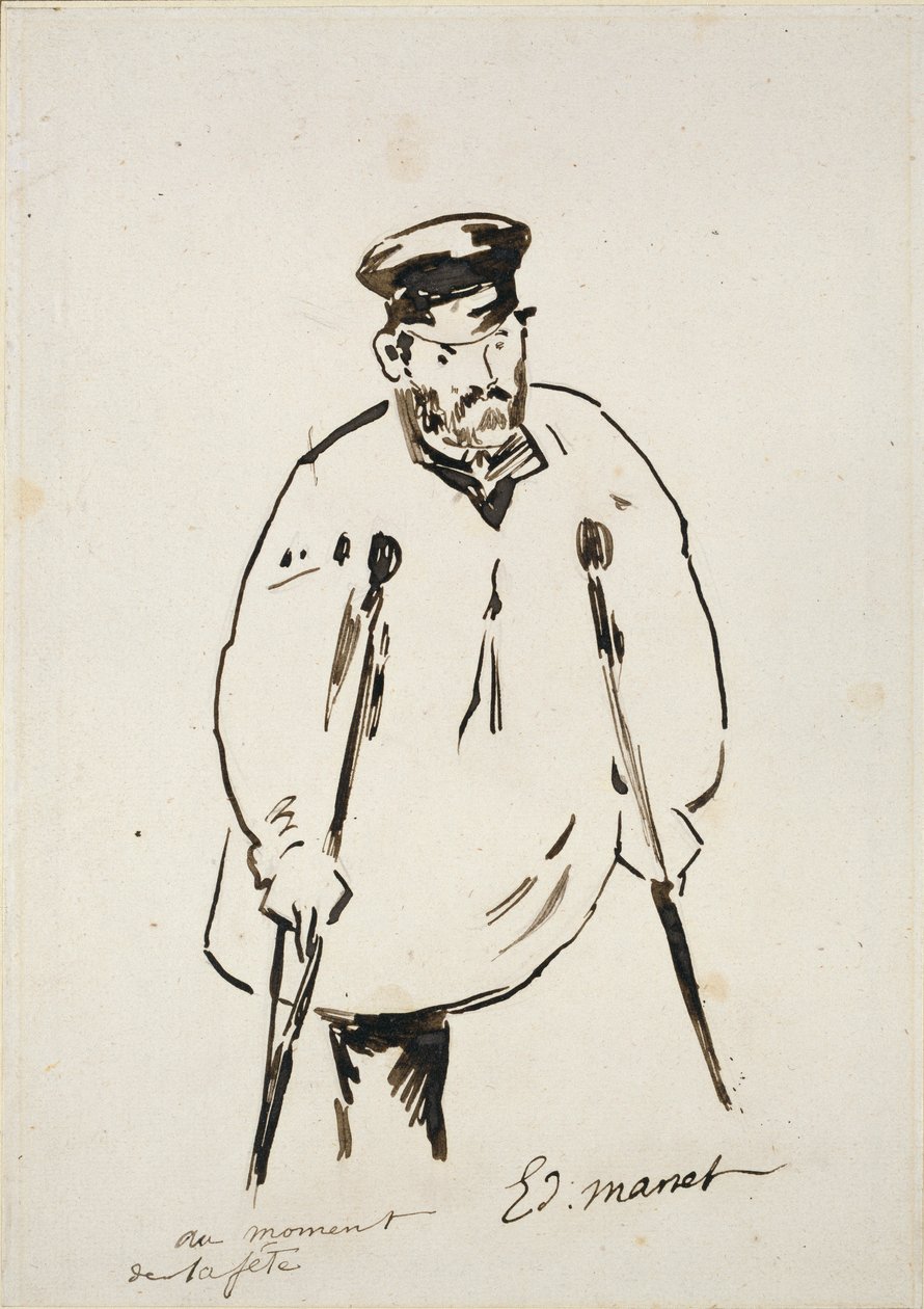 Muž o berlích, c1850-1880 od Édouard Manet