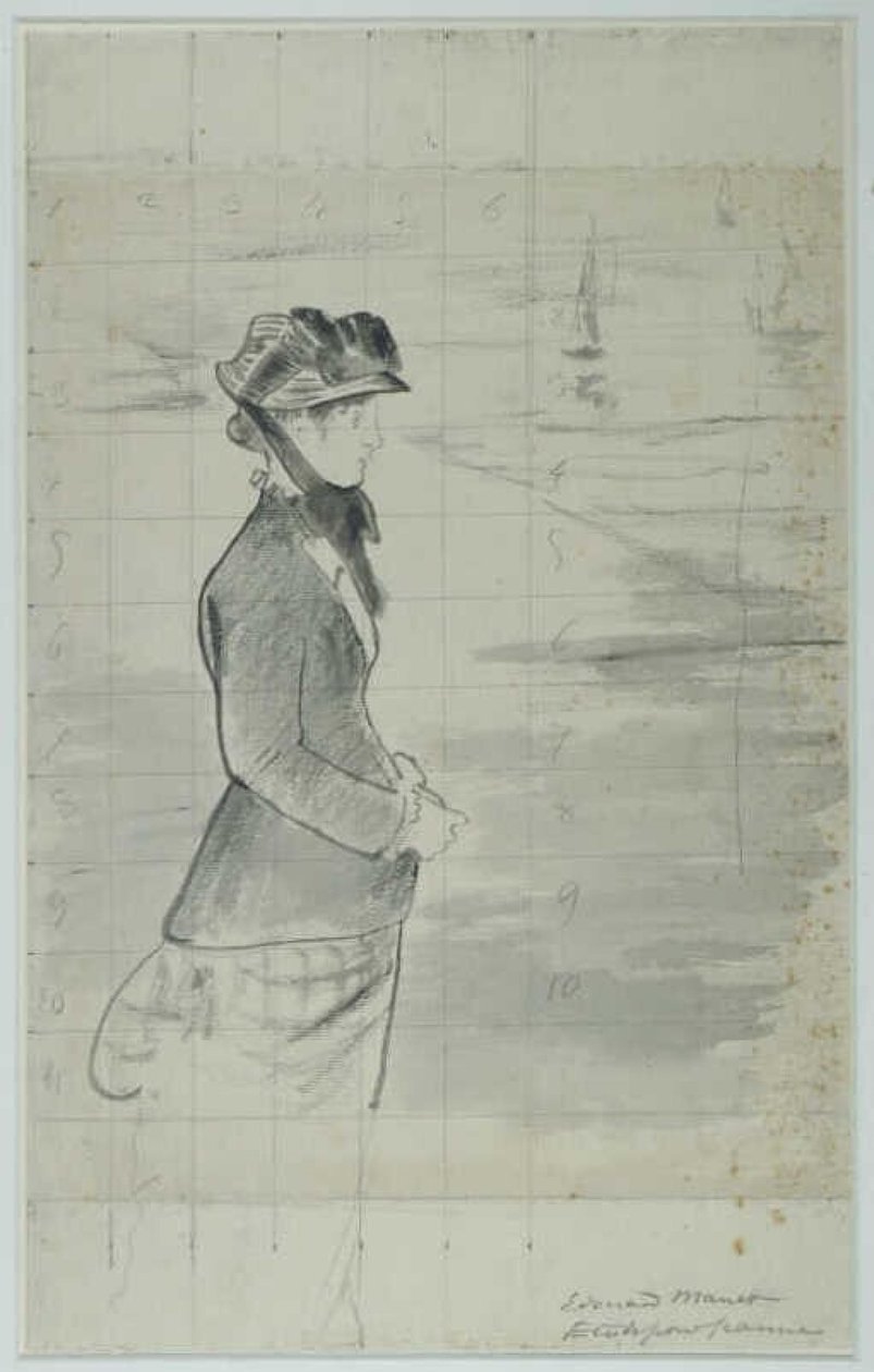 Manet - Annabel Lee stojící u moře, kolem roku 1881 od Édouard Manet