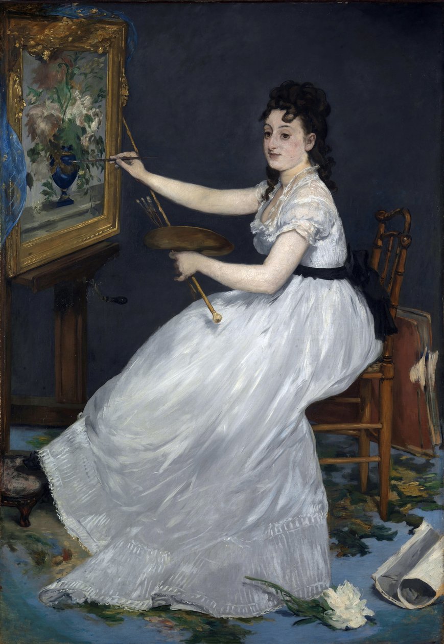 Manet, Edouard (1832-1883) Eva Gonzales (1849-1883) Olej na plátně 1870 Národní galerie, Londýn 191x133,4 od Édouard Manet