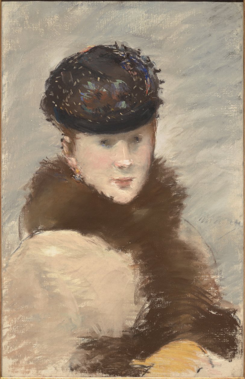 Méry Laurent s malou čepičkou na hlavě od Édouard Manet