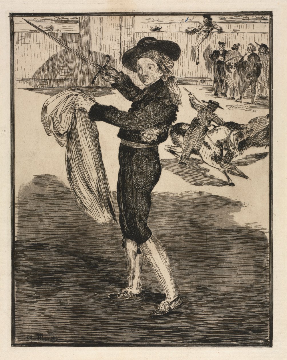 Mille, Victorine v kostýmu Espada. od Édouard Manet