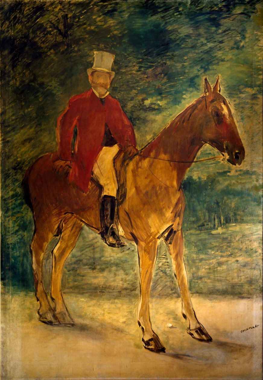 Monsieur Arnaud a obraz na koni od Edouarda Maneta (1832-1883) 1875 Rozm. 154x225 cm Milán, Galleria dArte Moderna od Édouard Manet
