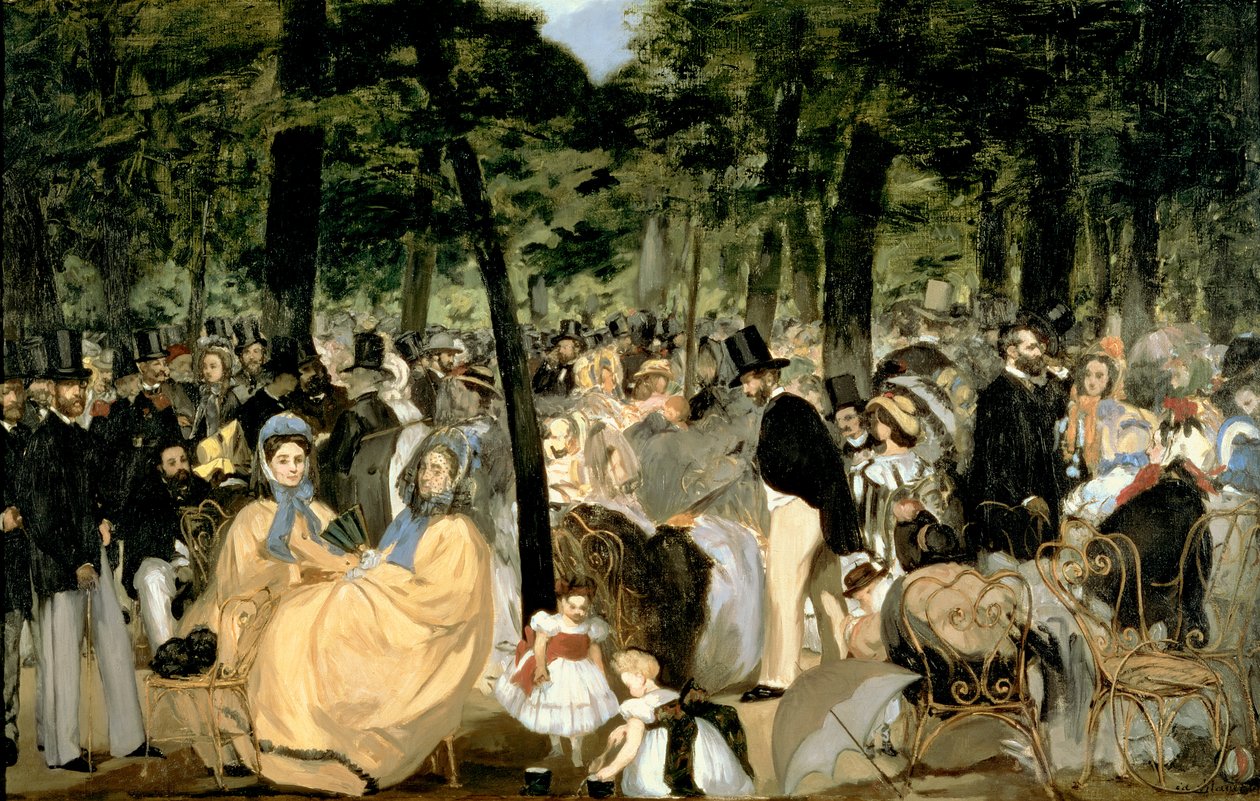 Hudba v zahradách Tuileries od Édouard Manet