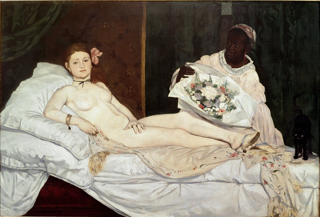 Olympia, detail od Édouard Manet