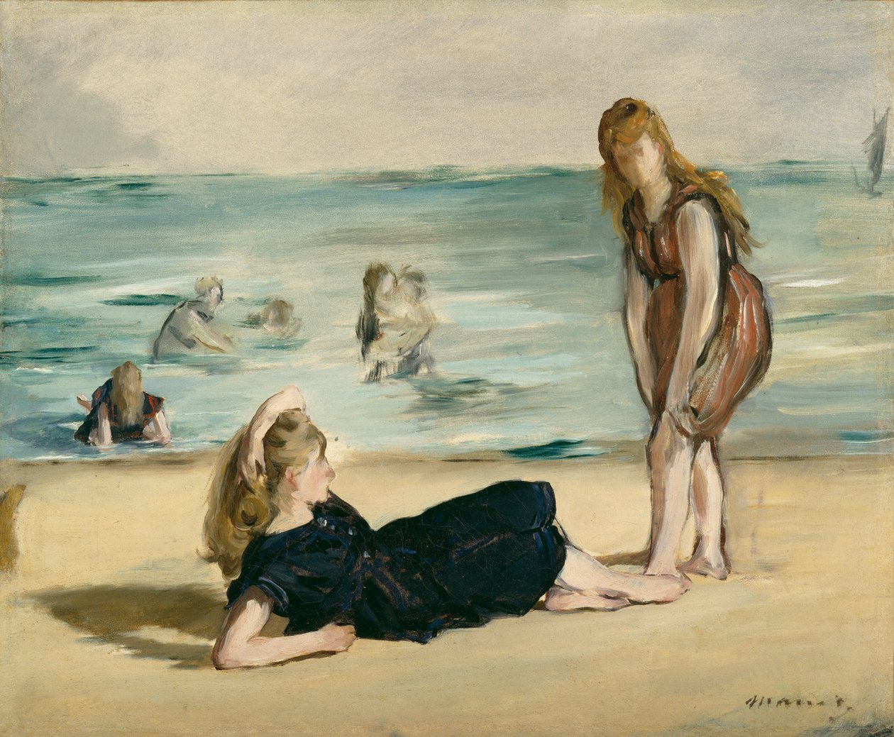 Na pláži, kolem roku 1868 od Édouard Manet