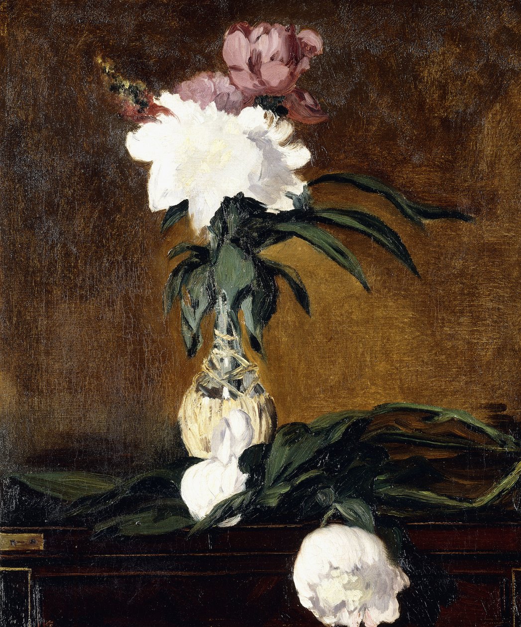 Pivoňky v láhvi, 1864 od Édouard Manet