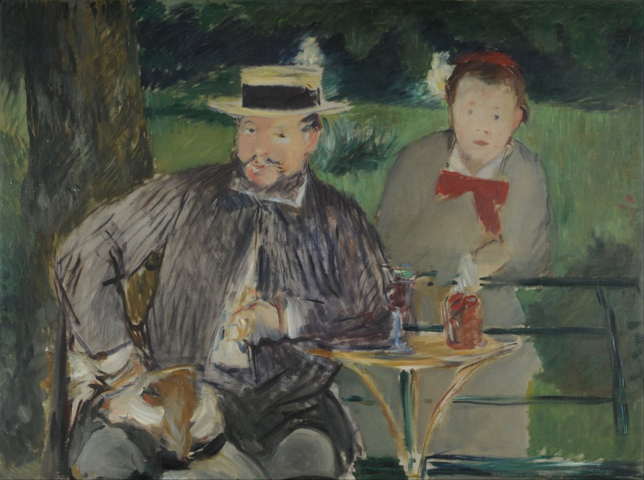 Portrét Ernesta Hoschedého a jeho dcery Marthe od Édouard Manet