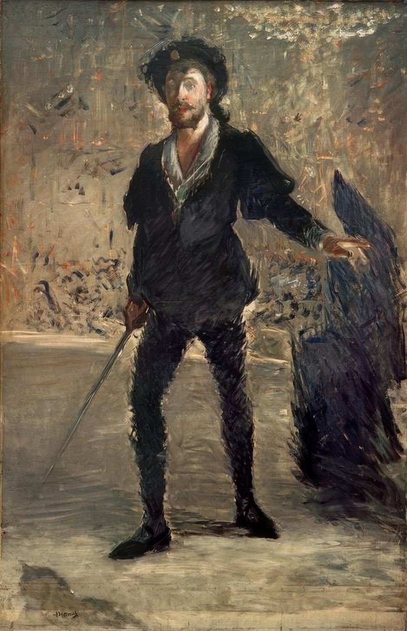 Portrét Faureho v roli Hamleta od Édouard Manet