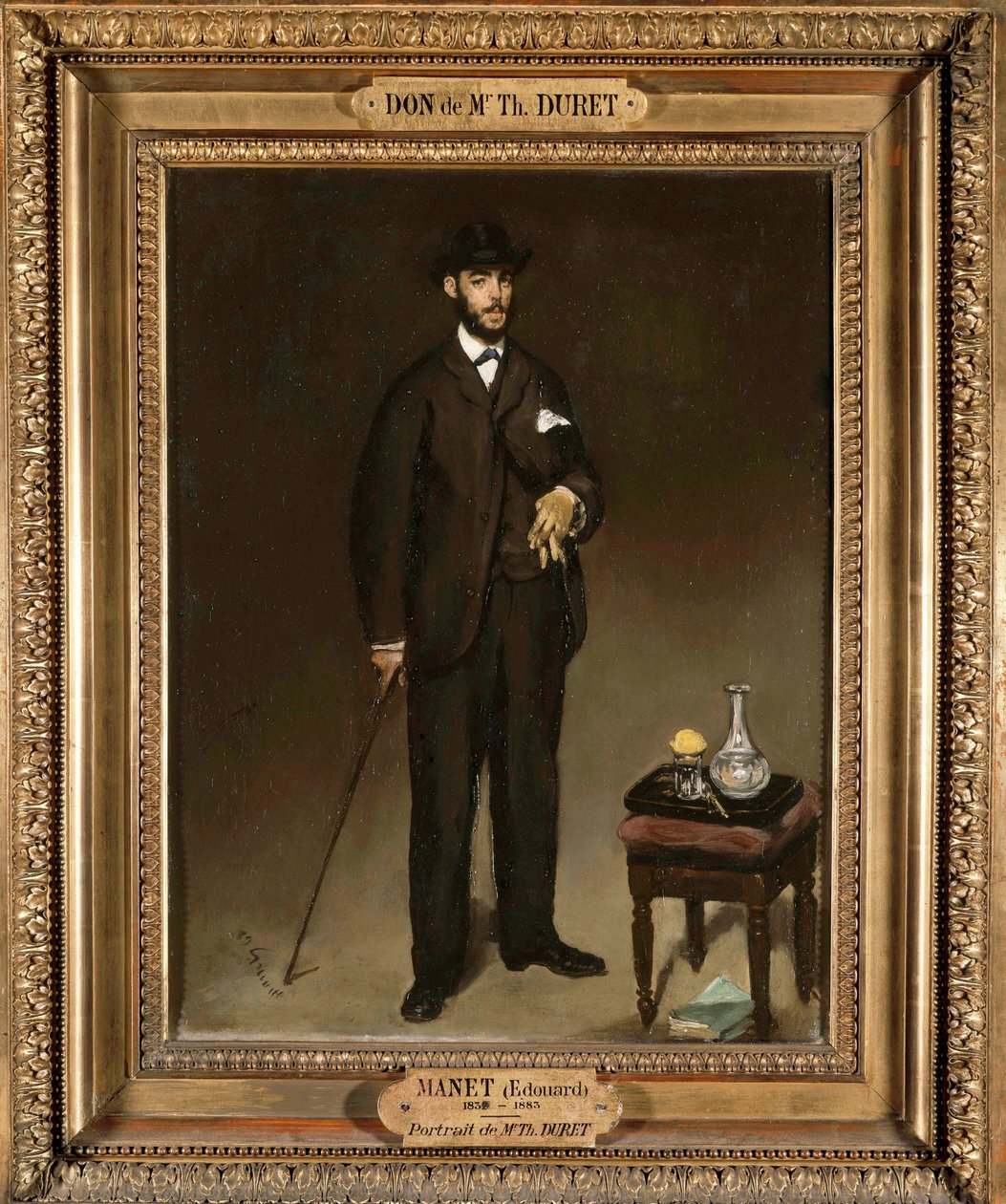 Portrait en pied de Theodore Duret (1838-1927), sběratel a umělecký kritik Obraz Edouarda Maneta (1832-1883) 1868 Sun. 0,43x0,35 m Paříž, musee du petit palais - Celovečerní portrét Theodora Dureta (1838-1927), sběratele a uměleckého kritika. Obraz Ed od Édouard Manet