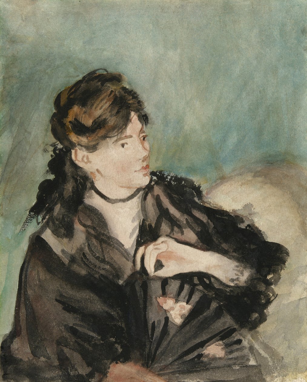 Portrét Berthe Morisot, 1873-74 od Édouard Manet