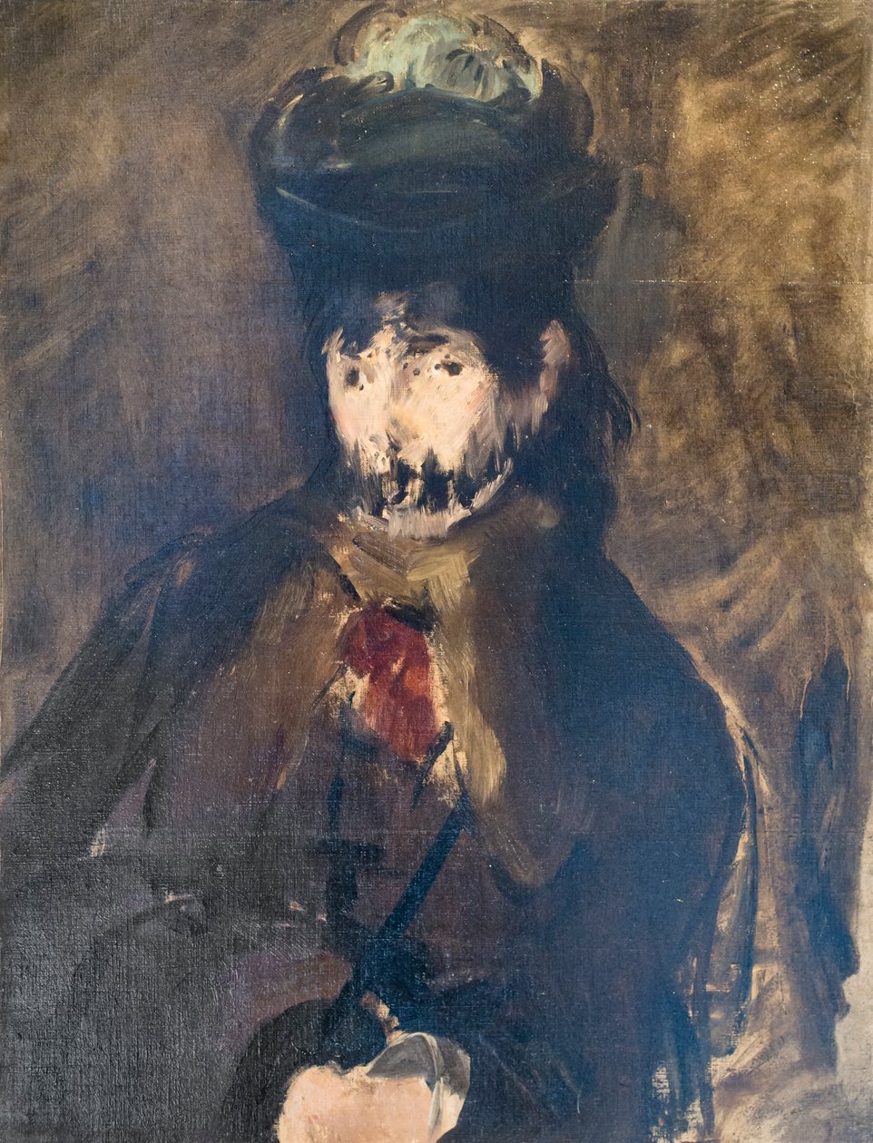 Portrét Berthe Morisot v závoji, c. 1872 (olej na plátně) od Édouard Manet