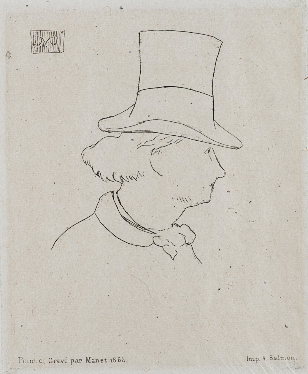 Portrét Charlese Baudelaira 1821-1867. od Édouard Manet