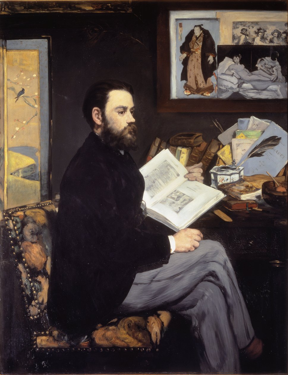 Portrét Emila Zoly - 1868, Olej na plátně od Édouard Manet