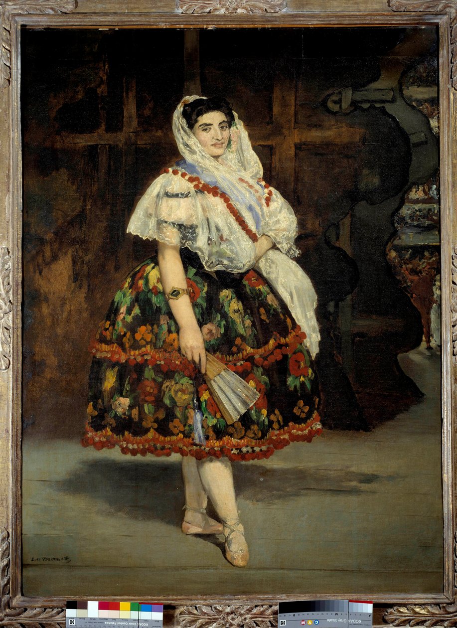 Portrét Loly de Valencia Tanečnice Lola Melea je zastoupena v tradičním španělském kroji. Obraz Edouarda Maneta (1832-1883) 1862 Rozm. 1,23x0,92 m Paříž, Musee d