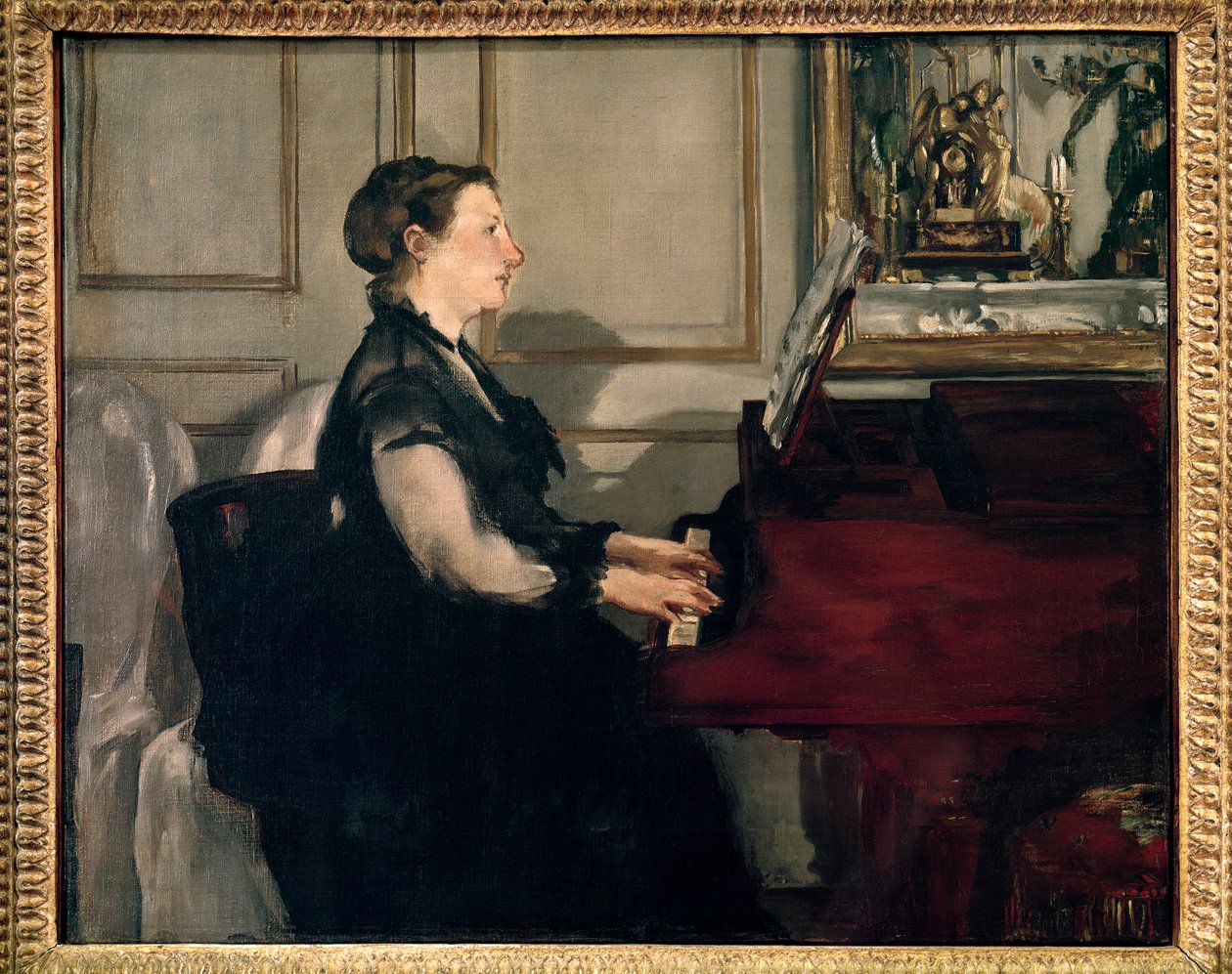 Portrét Madame Manet na klavíru Malba Edouarda Maneta (1832-1883) od Édouard Manet