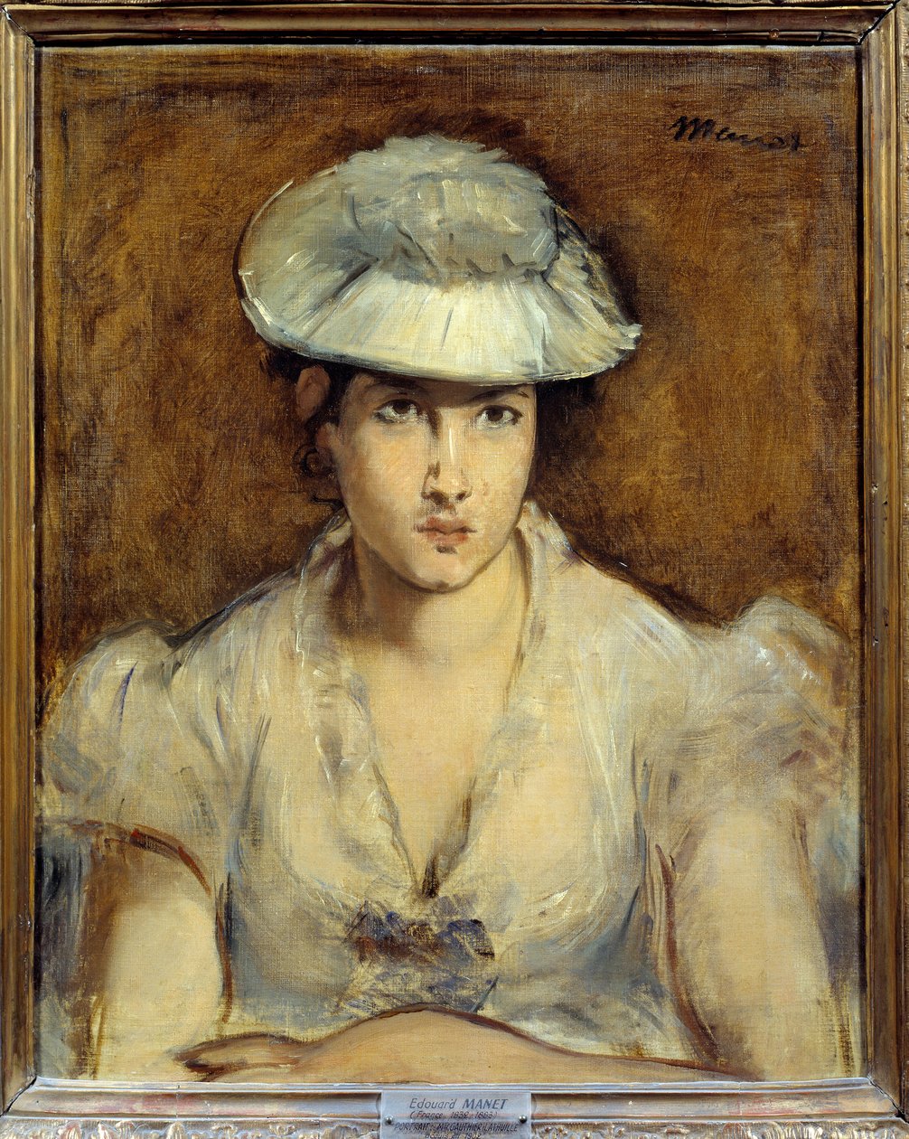 Portrét mademoiselle Gauthier Lathuille Malba Edouarda Maneta (1832-1883) 1878 Sun. 0,51 x 0,50 m Lyon, Muzeum výtvarných umění od Édouard Manet