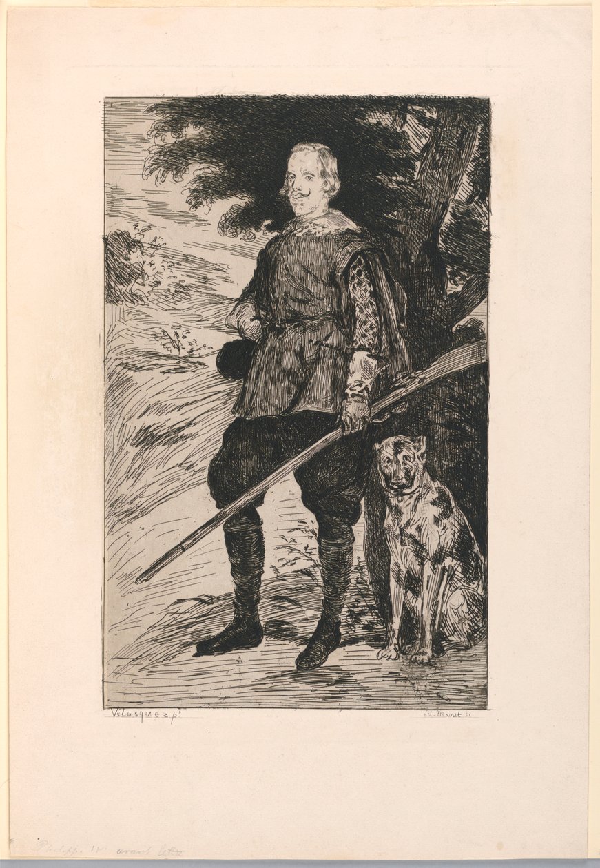 Portrét Filipa IV., španělského krále, podle Diega Velazqueze od Édouard Manet