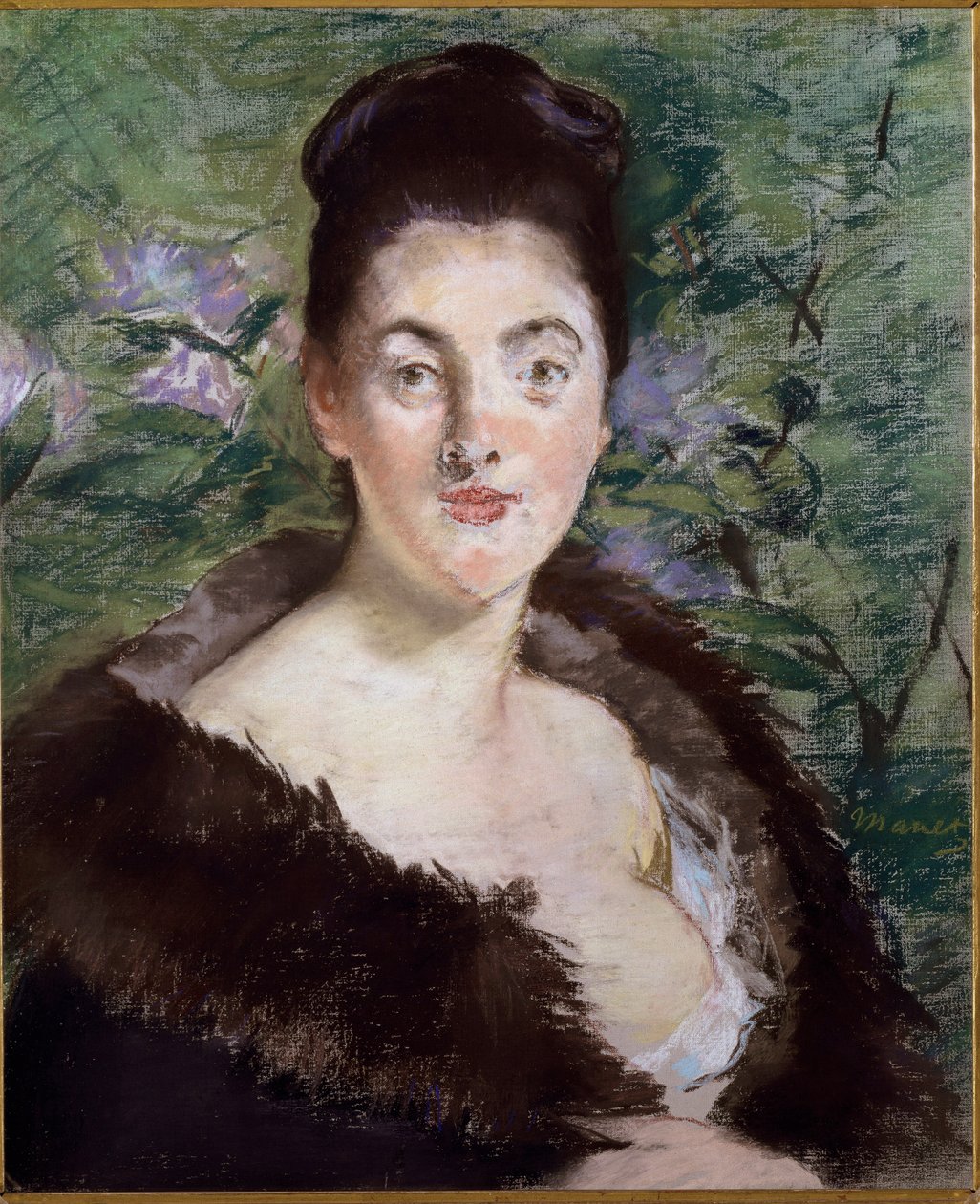 Portrét neznámého aneb Žena v kožichu (olej na plátně od Édouard Manet