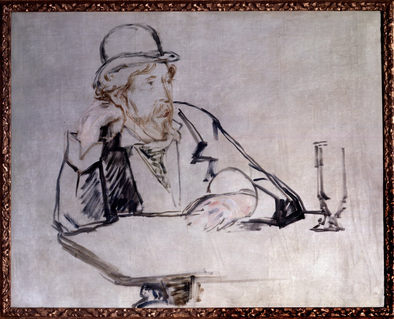 Portrét irského romanopisce Georges Moore (1852-1933) v kavárně Kresba Edouarda Maneta (1832-1883) 1879 v New Yorku. Muzeum moderního umění od Édouard Manet