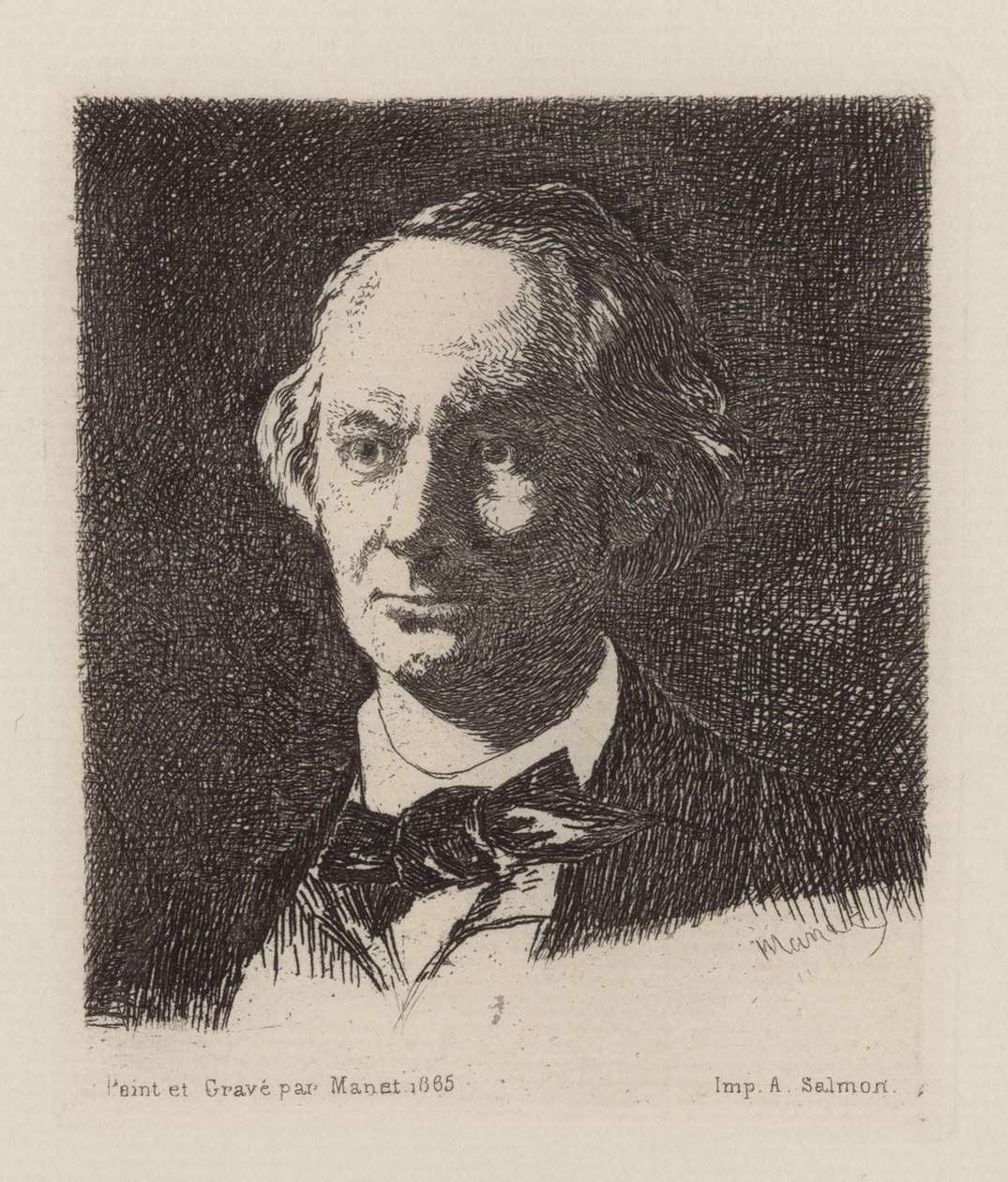 Portrét básníka Charlese Baudelaira 1821-1867 od Édouard Manet