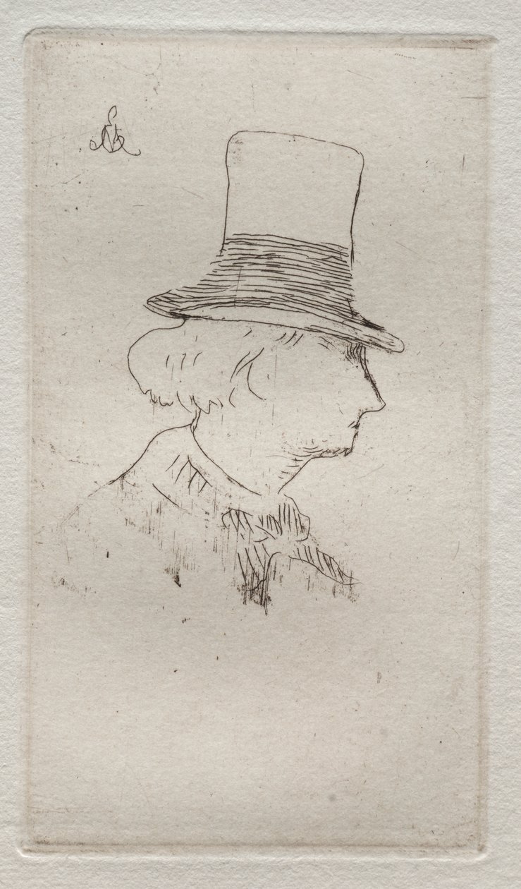 Profil Portrét Charlese Baudelaira od Édouard Manet