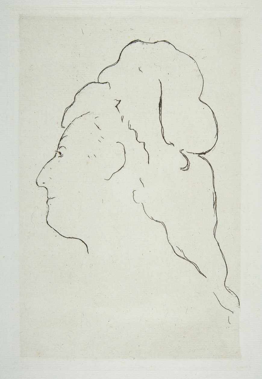 Profil Evy Gonzalesové otočený doleva, ca. 1870. od Édouard Manet