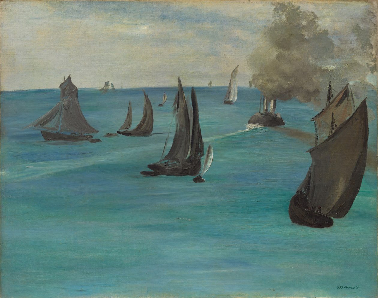 Výhled na moře, klidné počasí Výhled na moře, klidné počasí, 1864. od Édouard Manet