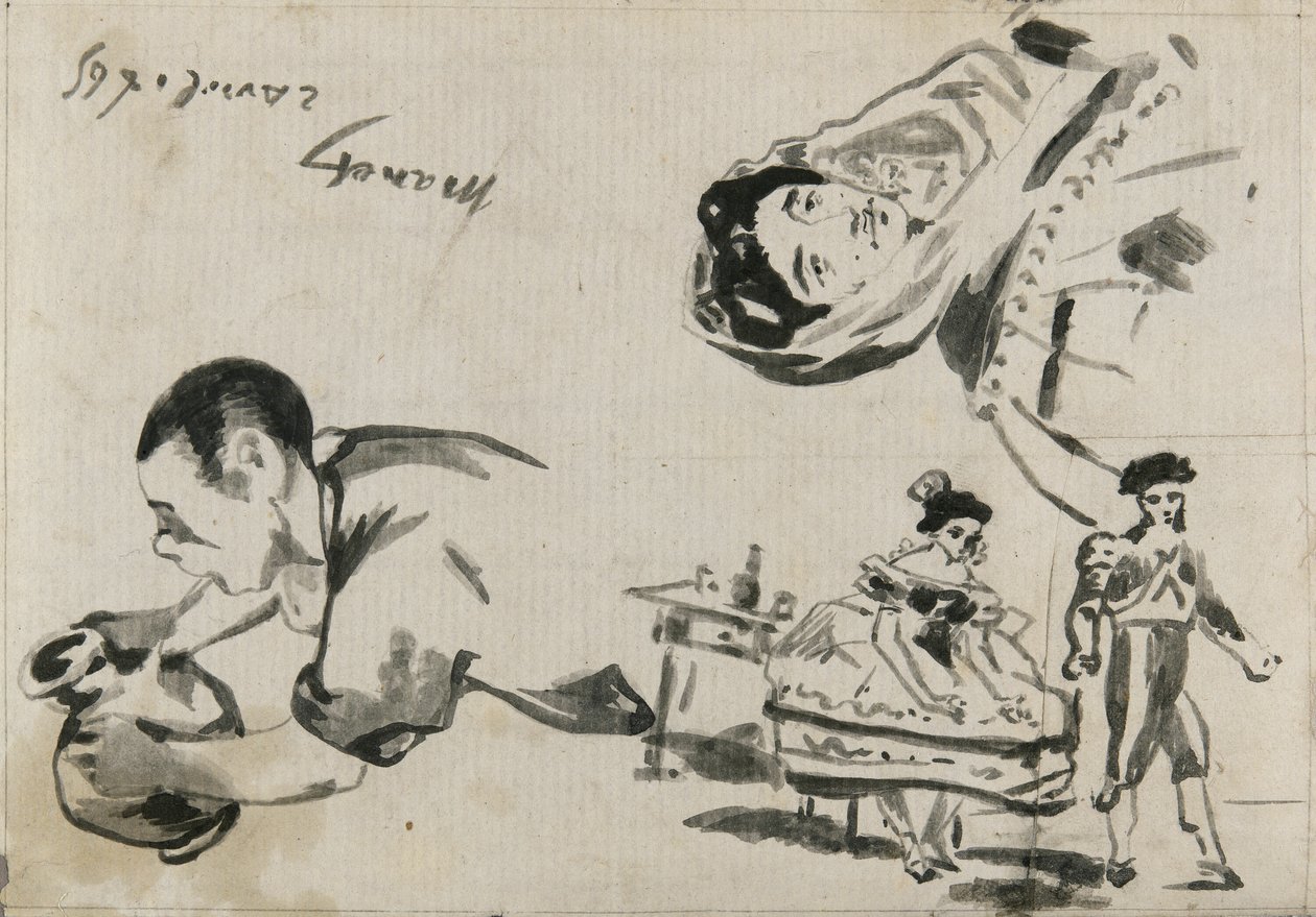 Náčrtky z „Cikánů“, „Španělského baletu“ a „Lola de Valence“ pro „L’Autographe au Salon de 1865“ od Édouard Manet