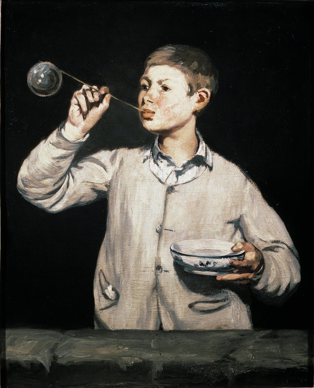 Malba mýdlových bublin od Edouarda Maneta (1832-1883) 1867 Rozm. 100x81 cm Sao Paulo, Muzeum umění od Édouard Manet