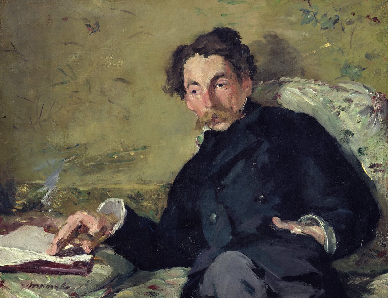 Stephane Mallarme (1842-98) 1876 (olej na plátně) od Édouard Manet