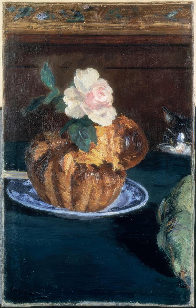 Zátiší s brioškou od Édouard Manet