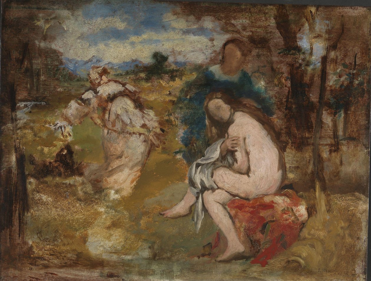 Překvapená nymfa od Édouard Manet