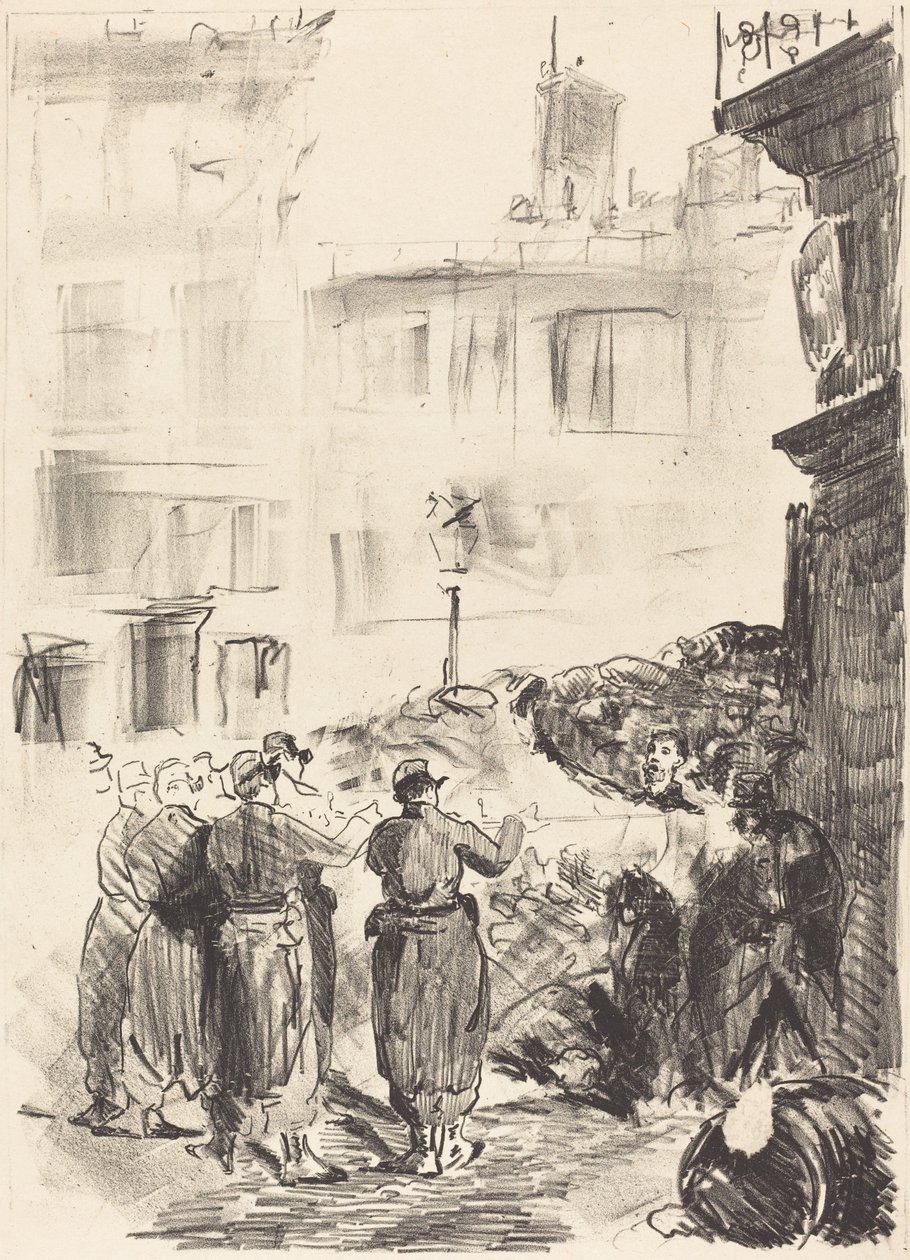 Barricade La barricade, 1871. od Édouard Manet