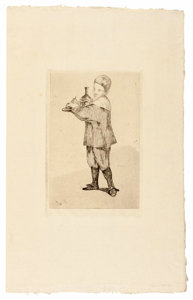 Chlapec nesoucí podnos od Édouard Manet