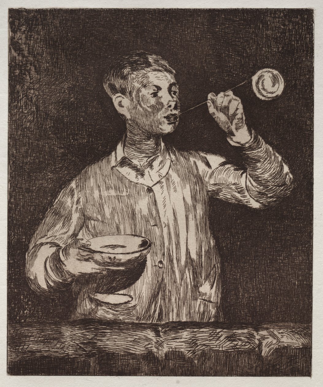 Chlapec s mýdlovými bublinami od Édouard Manet