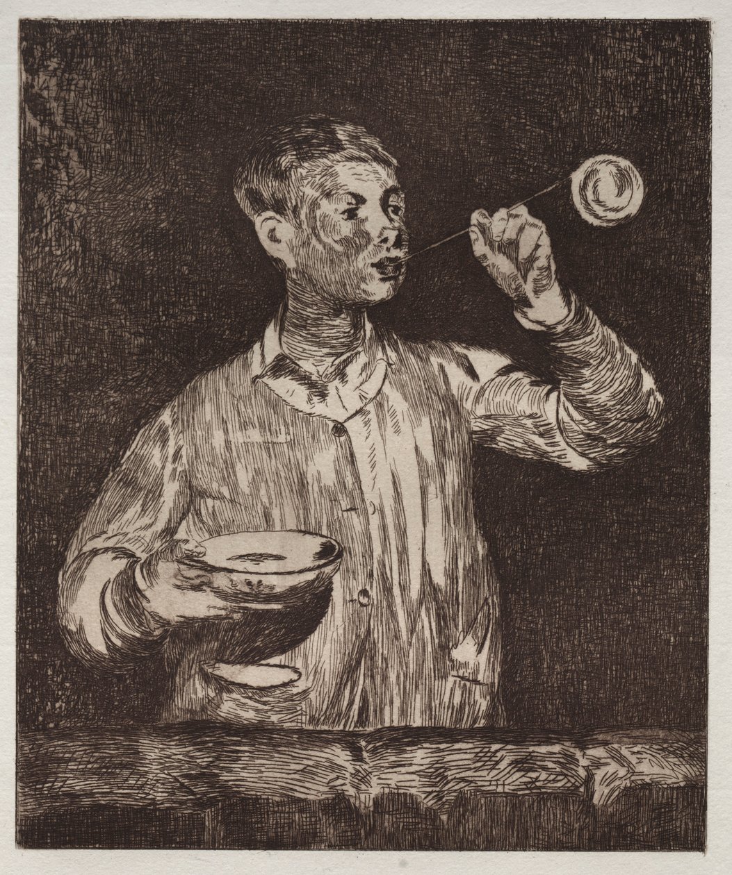 Chlapec s mýdlovými bublinami. od Édouard Manet