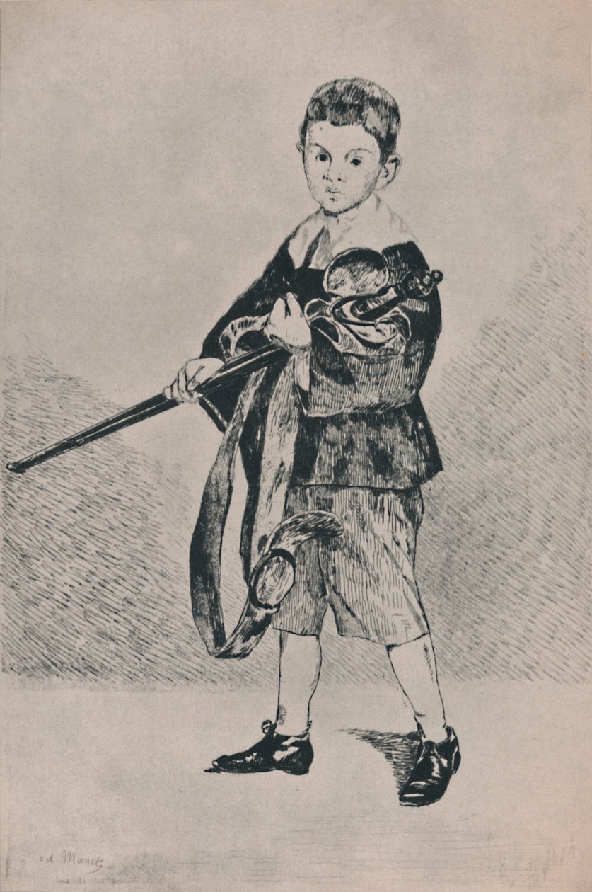 Chlapec s mečem, 1862, 1946 od Édouard Manet