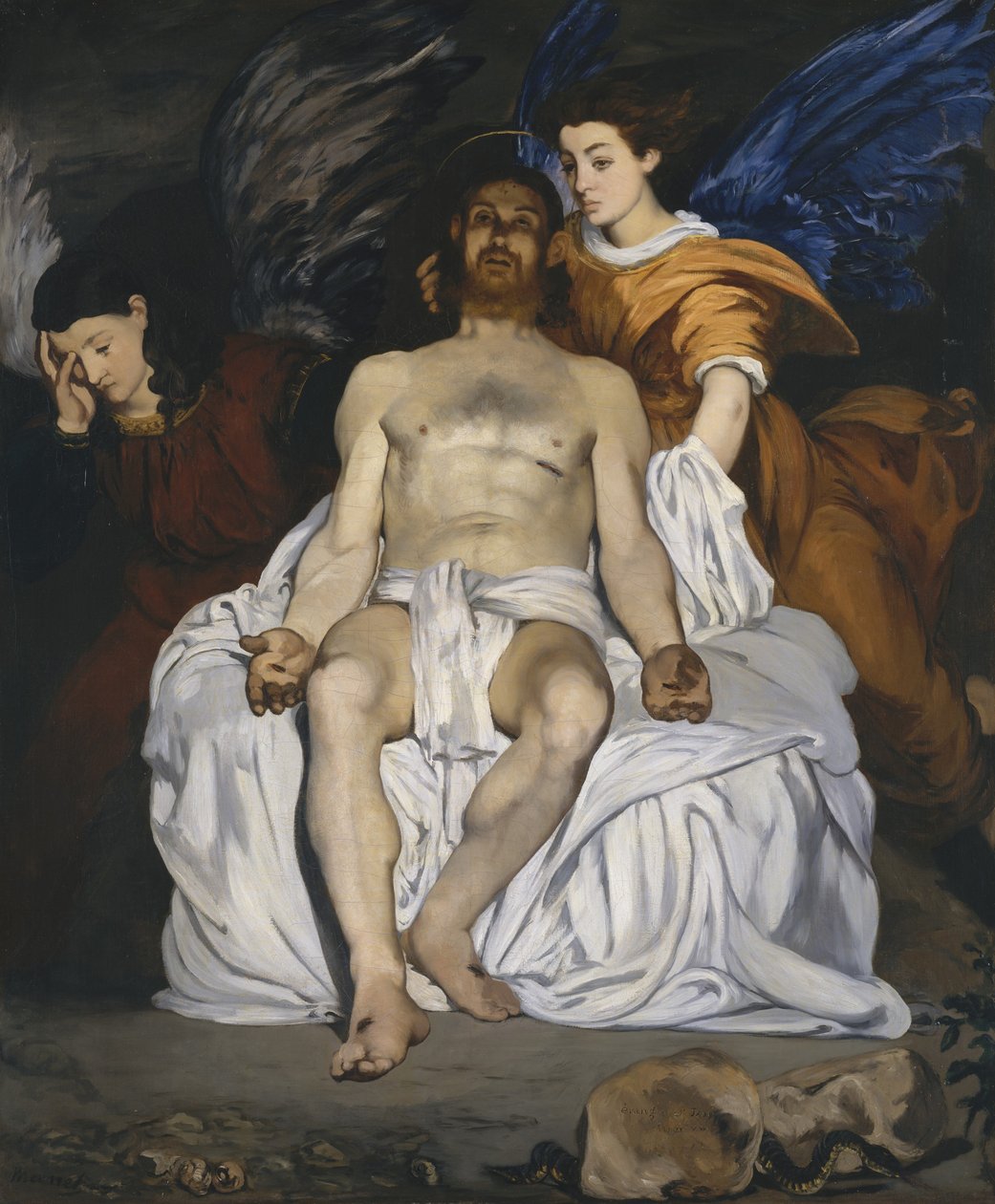 Mrtvý Kristus s anděly od Édouard Manet