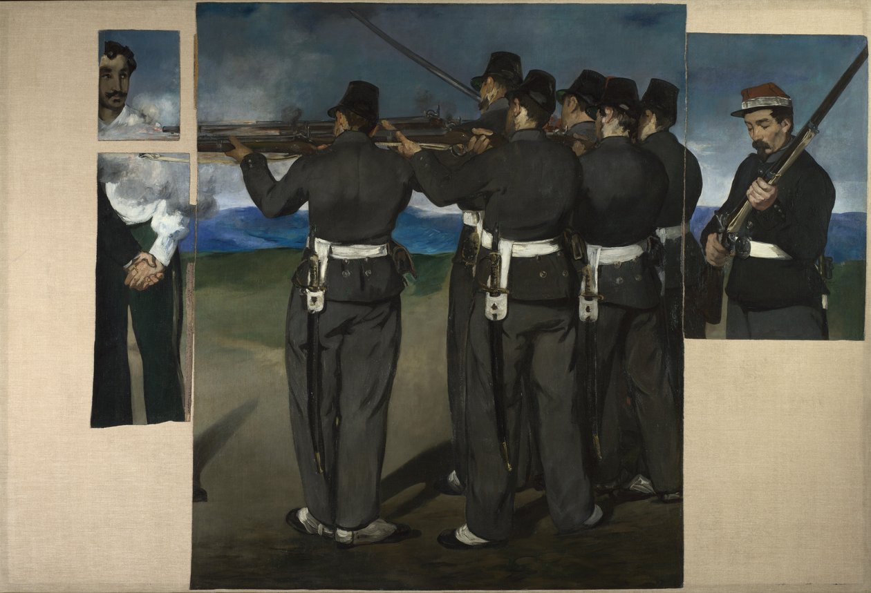 Poprava Maxmiliána z Mexika, c. 1868 od Édouard Manet