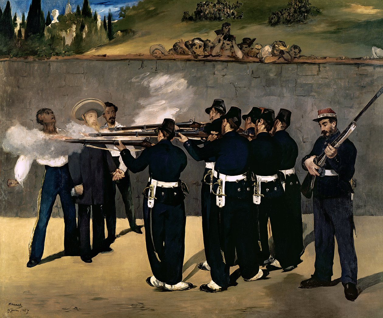 Poprava císaře Maxmiliána, 1867-8 od Édouard Manet