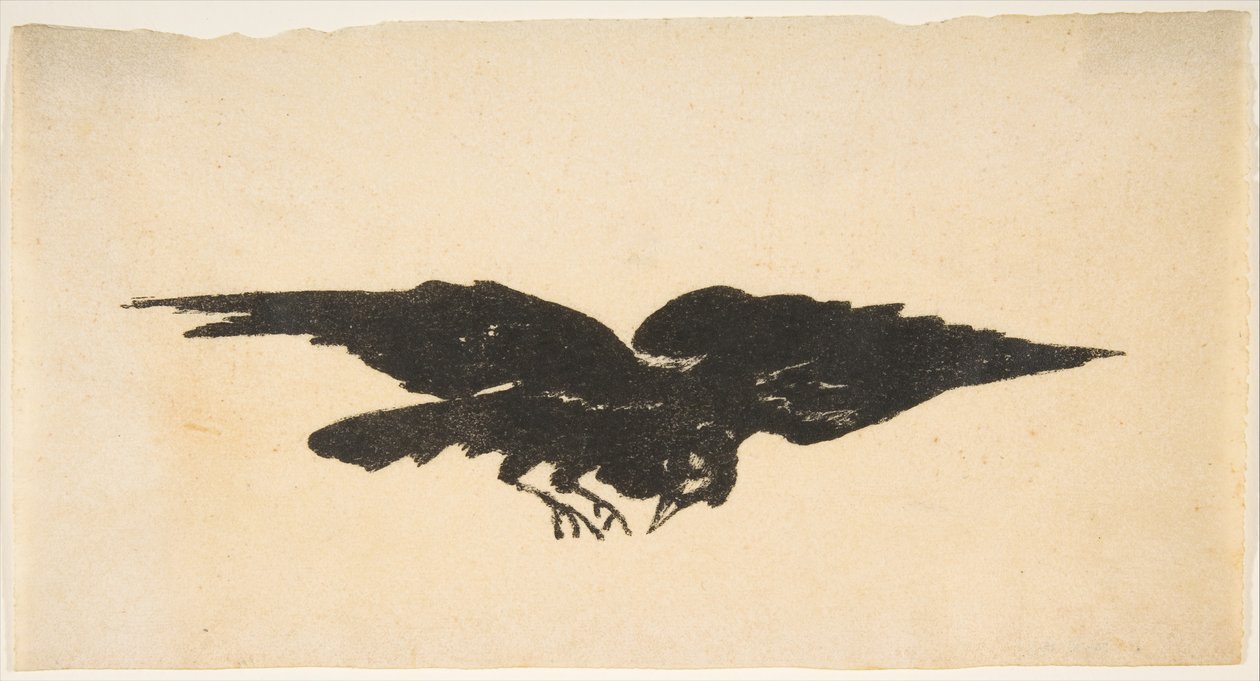 The Flying Raven, Ex Libris pro The Raven od Edgara Allana Poea, 1875. od Édouard Manet