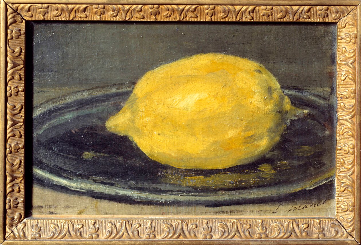 Citronový obraz od Edouarda Maneta (1832-1883). 1880. Ne. 0,14x0,22 m Paříž. Musee d