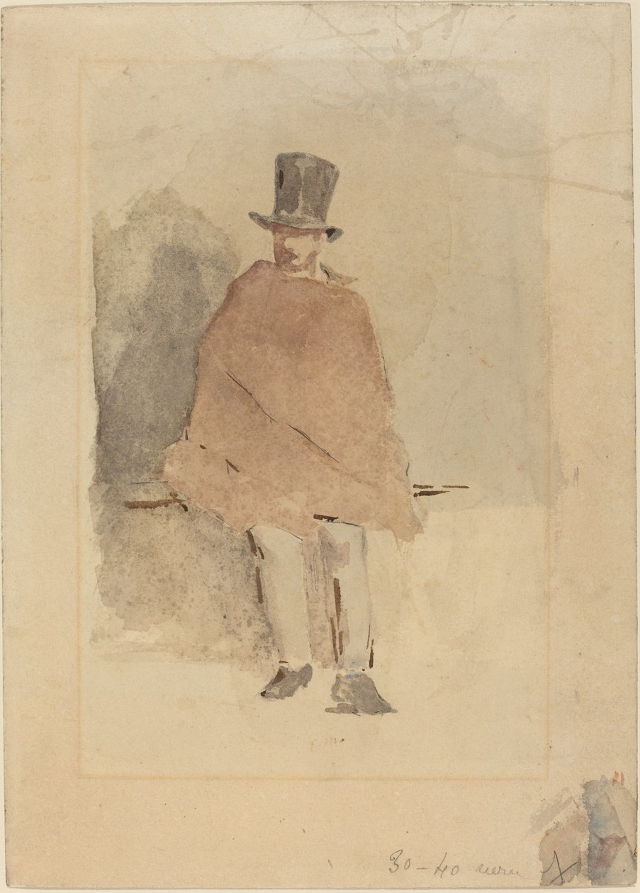 Muž ve vysokém klobouku, 18581859. od Édouard Manet