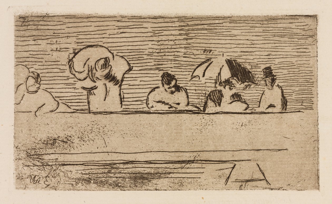 Parapet mostu, deska 5 z časopisu Le Fleuve od Édouard Manet