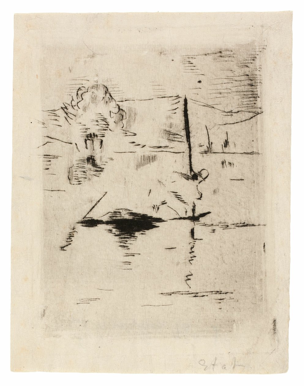 Řeka v rovině od Édouard Manet