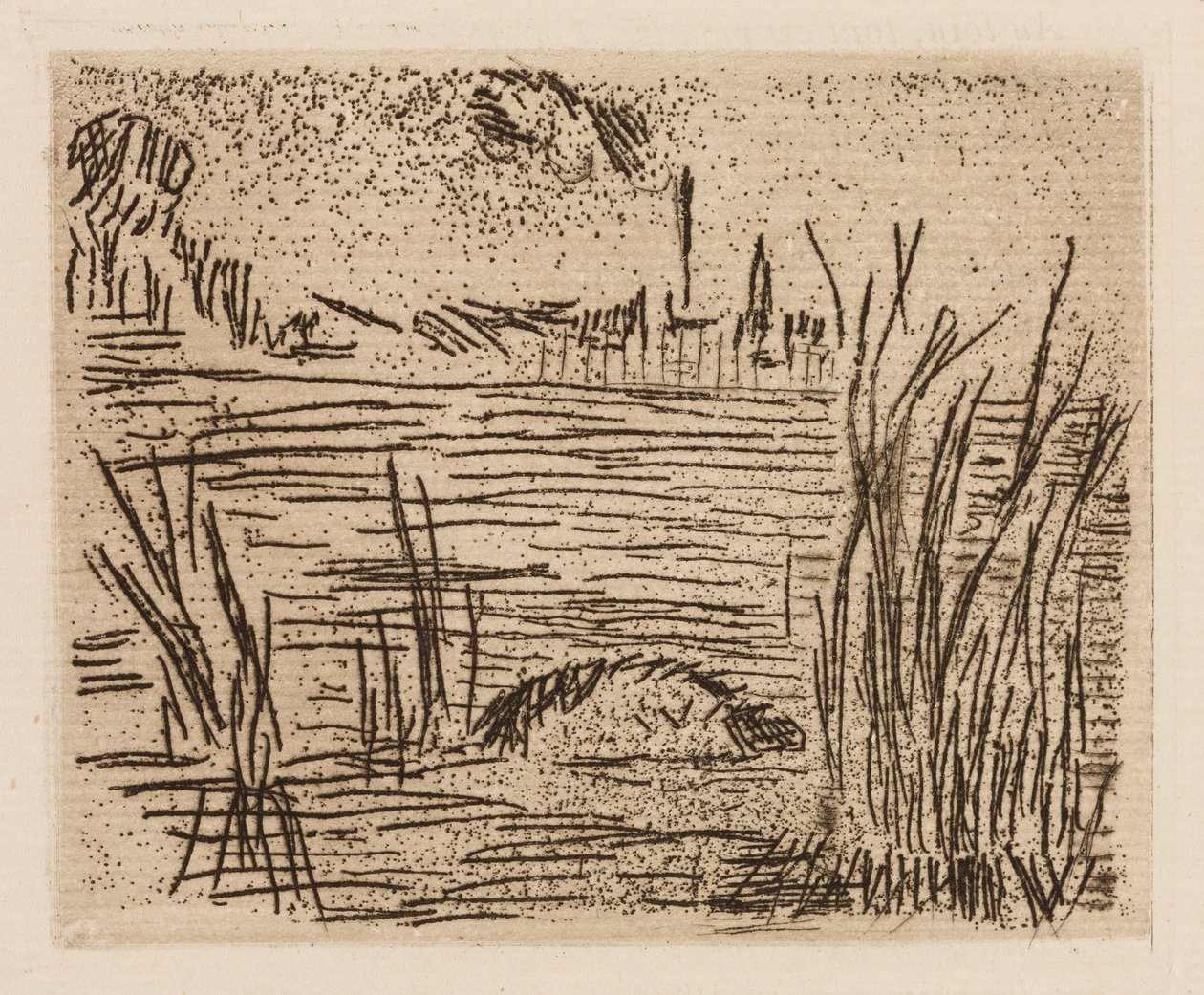 Řeka v rovině, deska 4 z knihy Le Fleuve od Édouard Manet