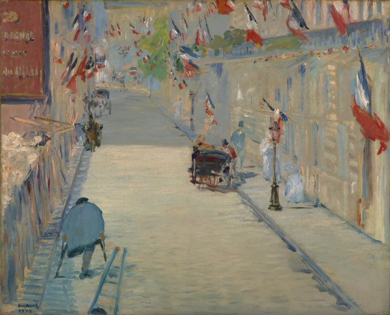 Rue Mosnier s vlajkami, 1878 od Édouard Manet