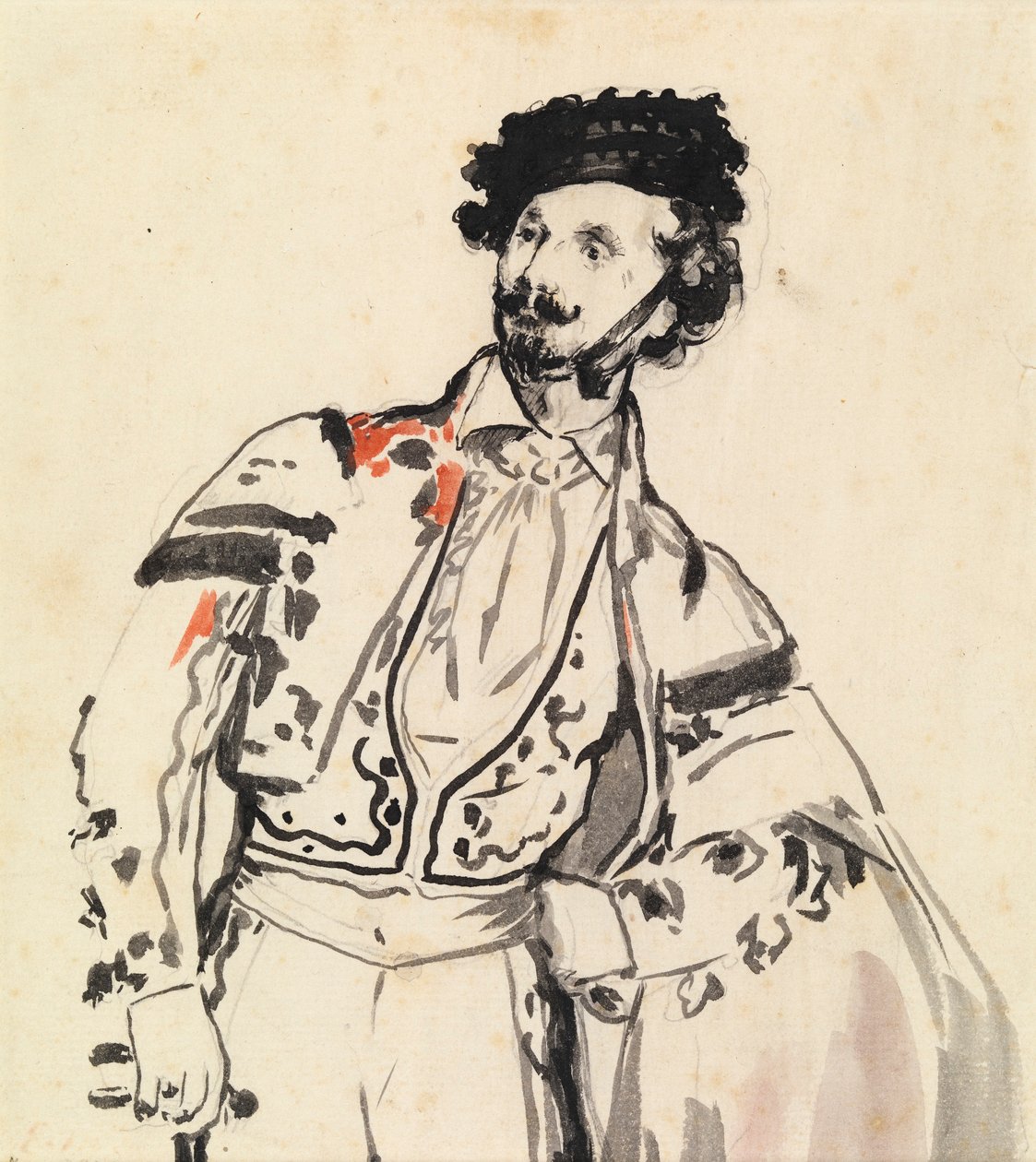 Španělský tanečník, Don Mariano Camprubi, kolem roku 1862 (tužka a pero na papíře) od Édouard Manet