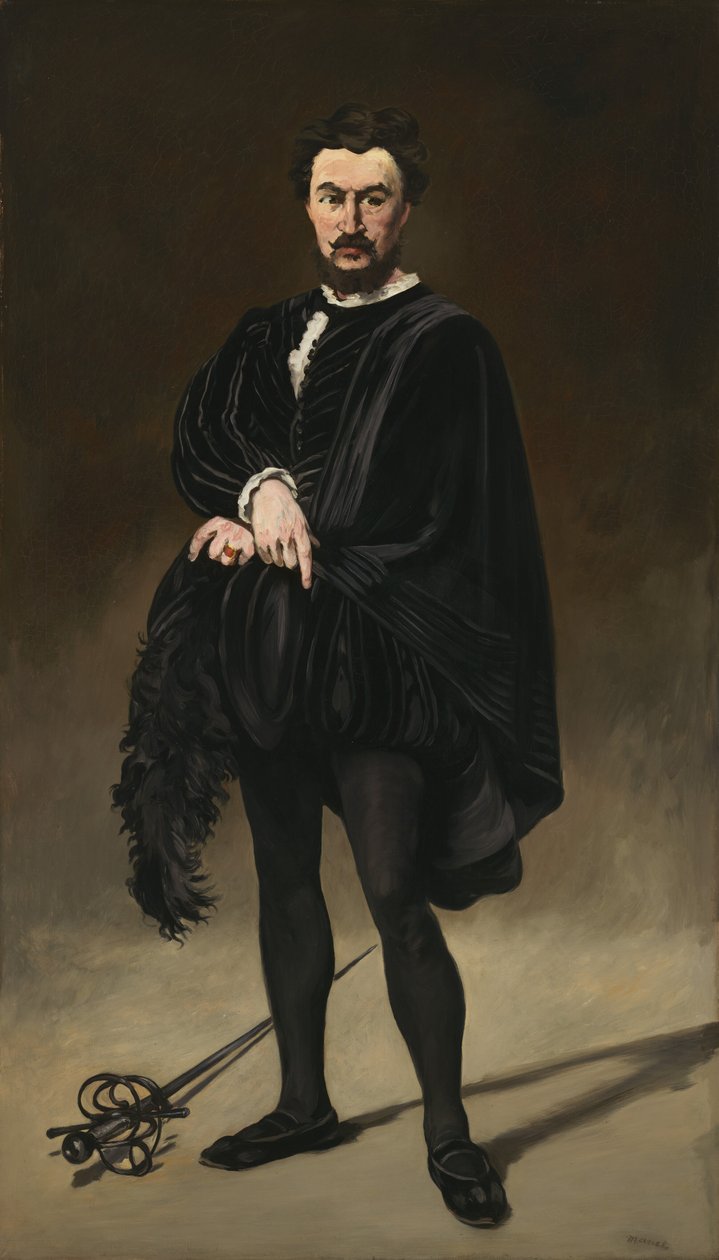 Tragický herec (Rouvière jako Hamlet) od Édouard Manet