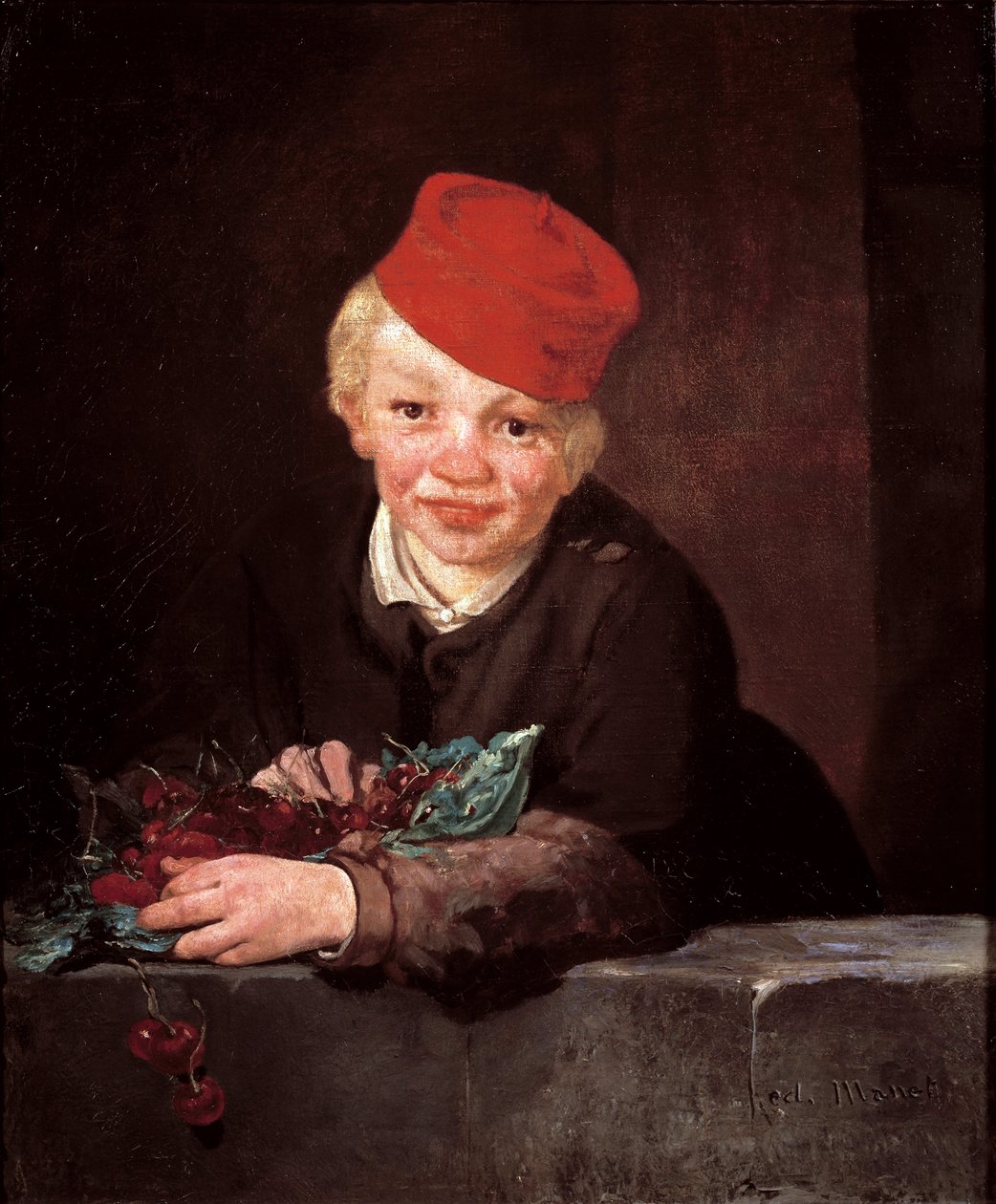 Zloděj třešní Obraz od Edouarda Maneta (1832-1883) cca 1859. Slunce. 65,5x54,5 cm Oeiras (Lisabon), nadace Gulbenkian od Édouard Manet